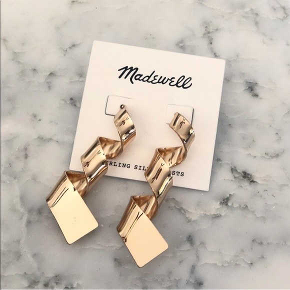 Madewell Jewelry - Madewell Gold Spiral Screw Earrings